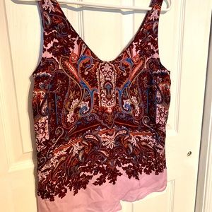 J Crew Silk paisley sleeveless top